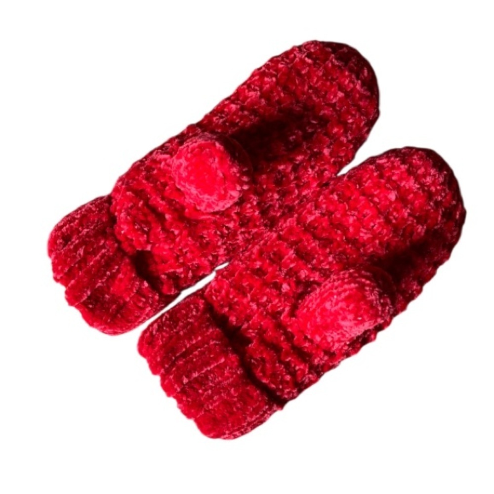 LANDSEND Women’s Fleece Lined Chenille Winter Mittens Cozy Toasty Warm Mittens